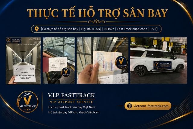 Case NH897 Noi Bai Executive Arrival hỗ trợ VVIP nhập cảnh và Limousine riêng tại sân bay Nội Bài