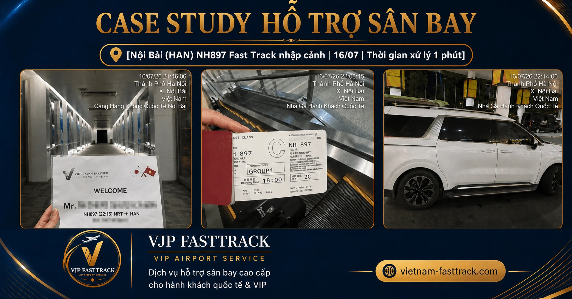 NH897 | Case Fast Track nhập cảnh Nội Bài · 16/07 · 1 phút